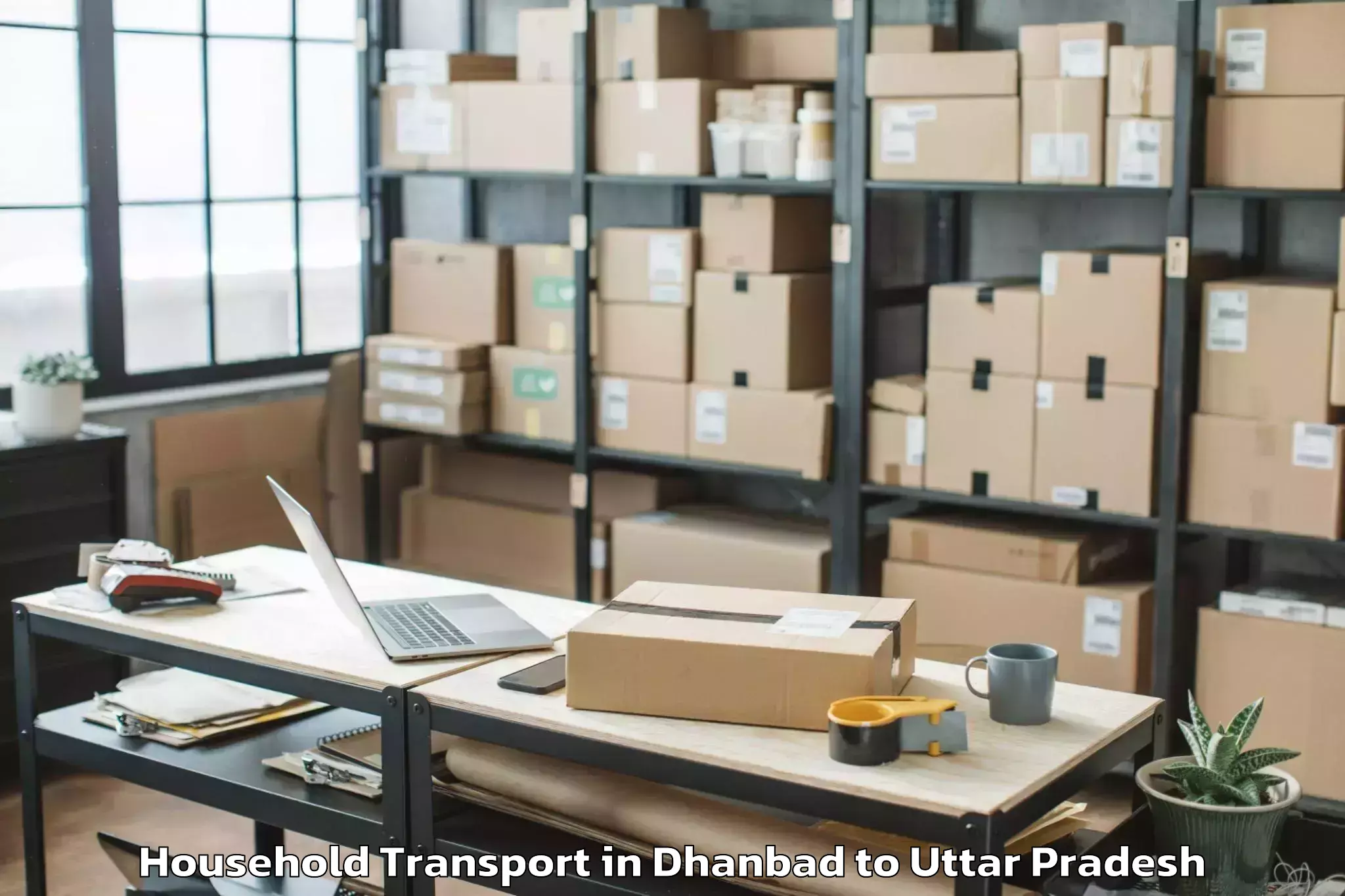 Book Your Dhanbad to Amausi Airport Lko Household Transport Today